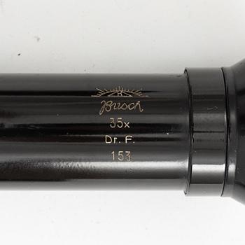 Four telescopes, 20th century, of which 2 by Busch.