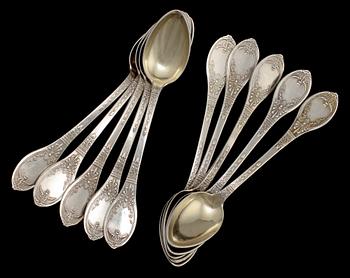 KAFFESKEDAR, 10 st, Postnikova-Loseva, mästarsämpel W.H, Ryssland, 1908-1917. Vikt 175 g.