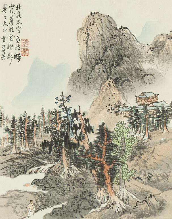 A pair of Chinese paintings by anonymous artist, 20th Century.