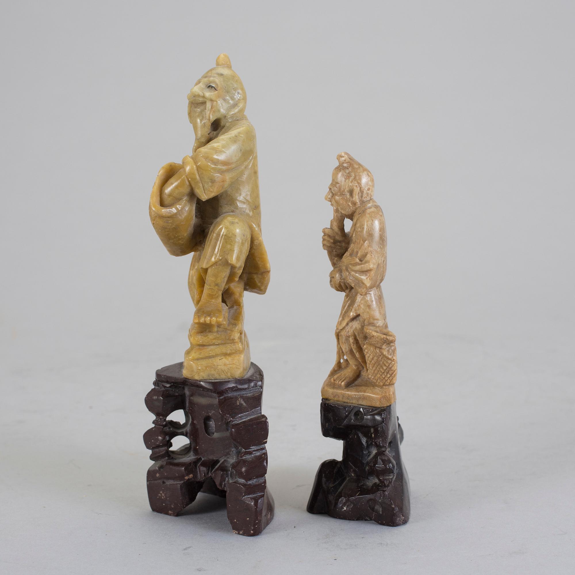 FIGURINER, 2 st, Kina, 1900-tal.