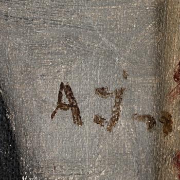 AUGUSTA JENSEN, olja på duk. Monogramsign.