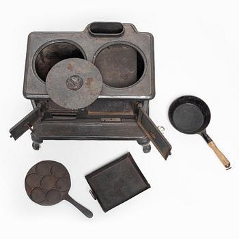 Toy stove, cast iron, Husqvarna No 3, 19th/20th century.