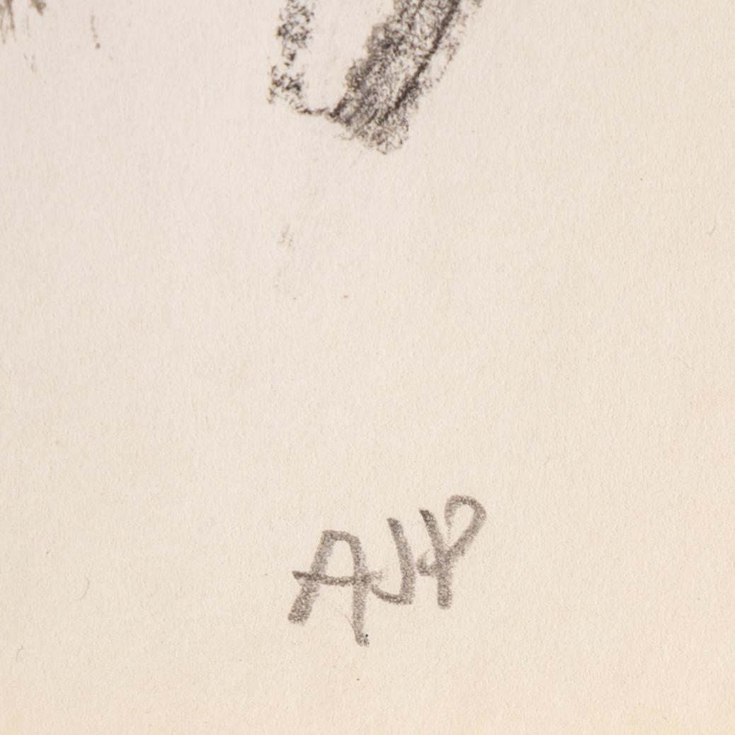 ARVID PETTERSEN, mixed media on paper, signed AJP.