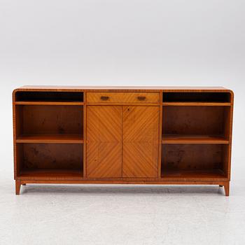 A ahogany-veneered 1940's/50's bookcase.