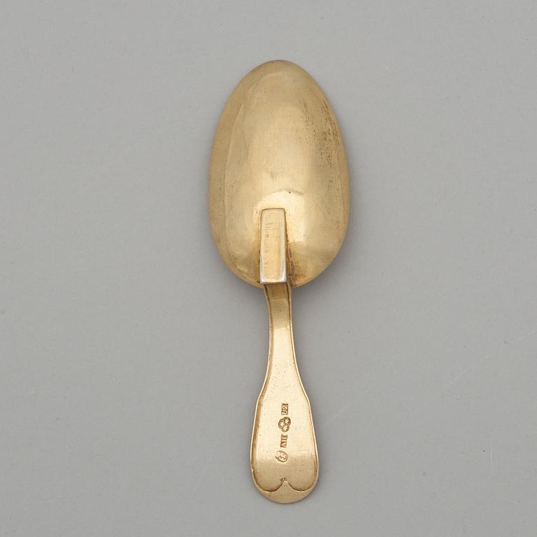A Swedish early 19th century silver-gilt medicine-spoon, mark of Andreas Hallberg, Kristianstad 1802.