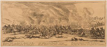 JACQUES CALLOT, Book, collection of 18 etchnings from Les miseres et les mal-hevrs de la gverre. 1633, later edition.