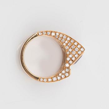 RING med ametist samt diamanter totalt cirka 2.55 ct.