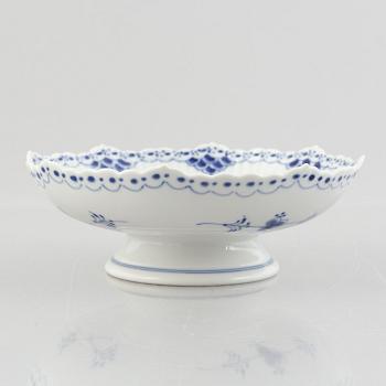 A 'Blue Fluted Half Lace' porcelain dish, Royal Copenhagen, model 511, 1957.