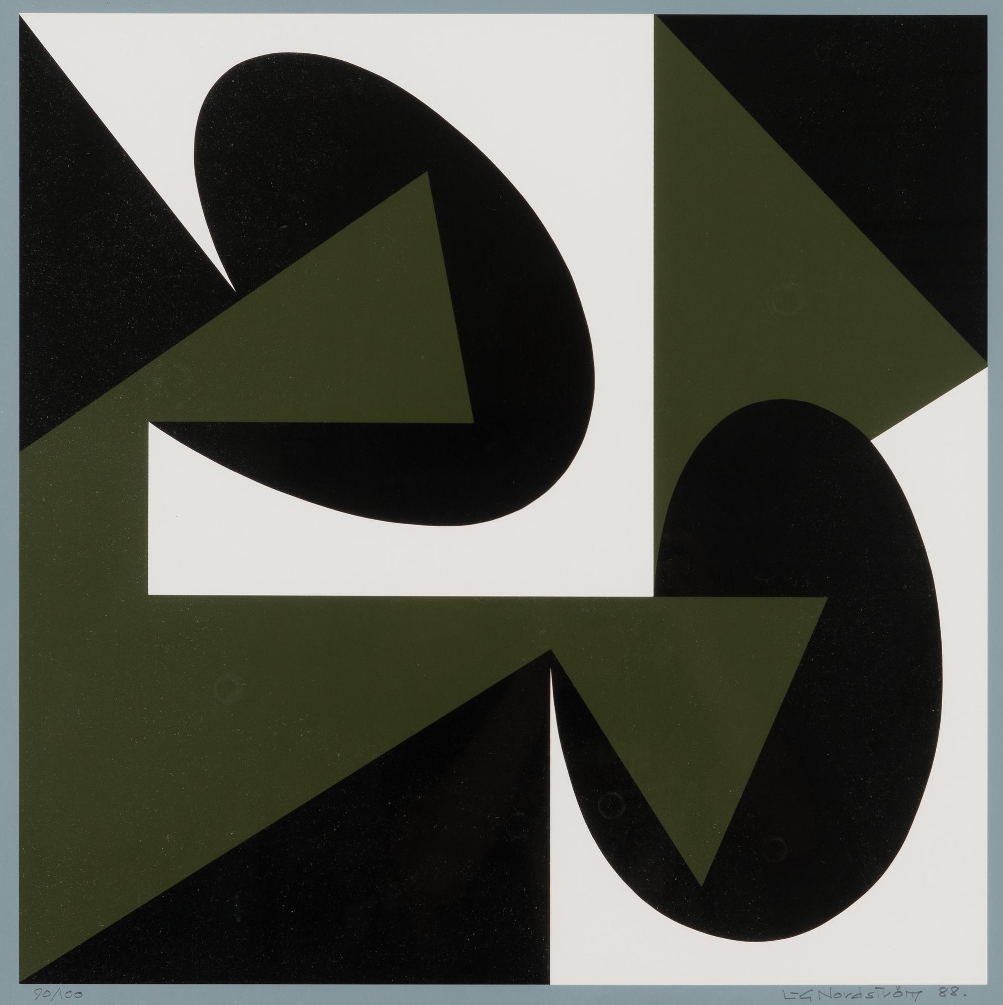 Lars-Gunnar Nordström, silkscreen, signed and dated -88, numbered 90/100.