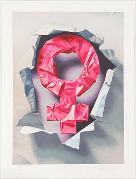 Yrjö Edelmann, "Female power wrapped in pink".