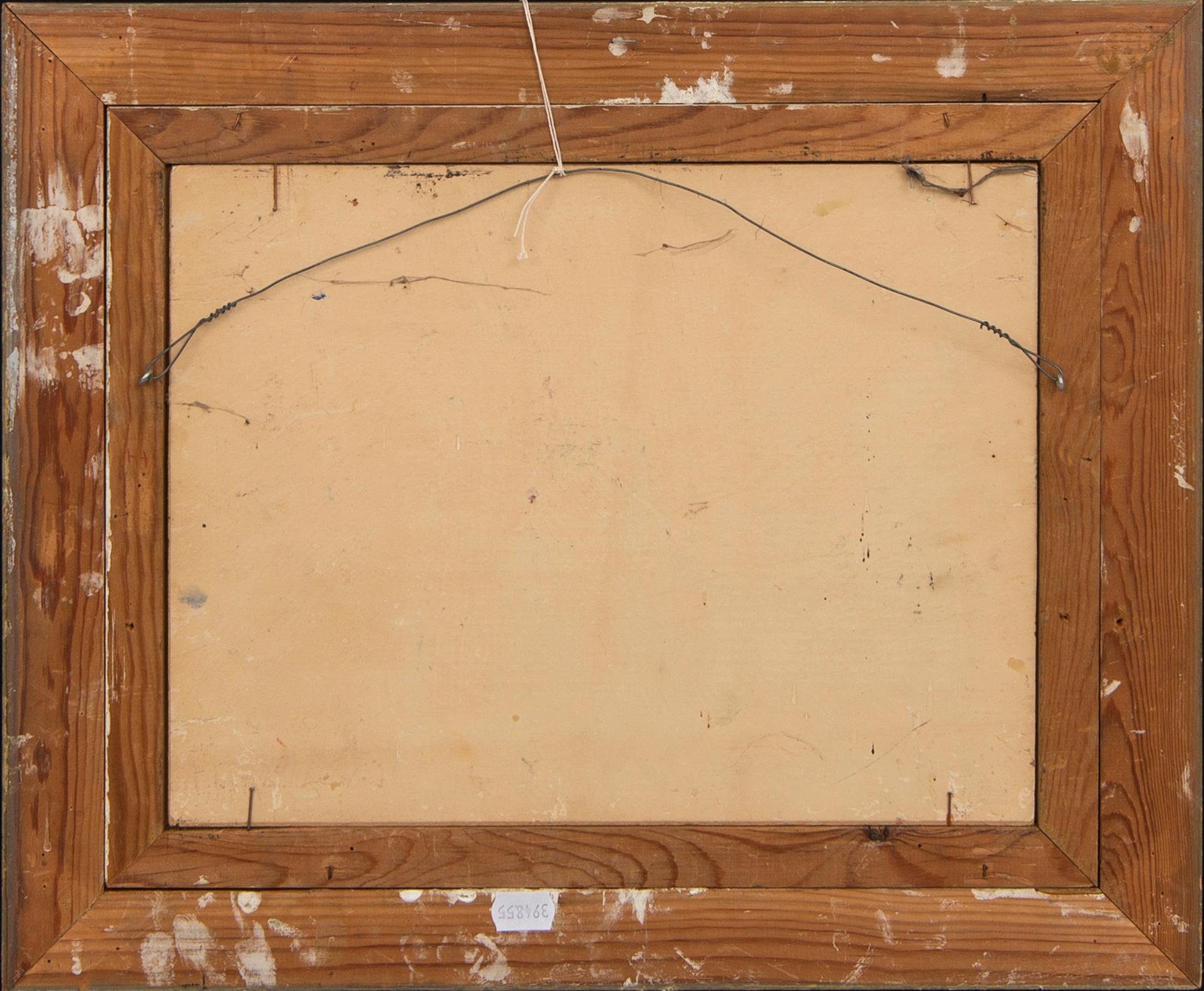 Axel Olson, oil on panel signed and dated 45.
