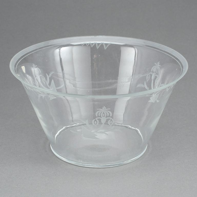 SKÅL, glas, Edward Hald, Orrefors.