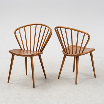 A set of four stained oak 'Miss Holly' chairs by Jonas Lindvall for Stolab, dated 2019.