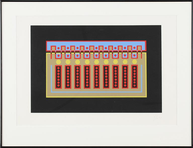 YVES LALOY, grafiskt blad, signerad.