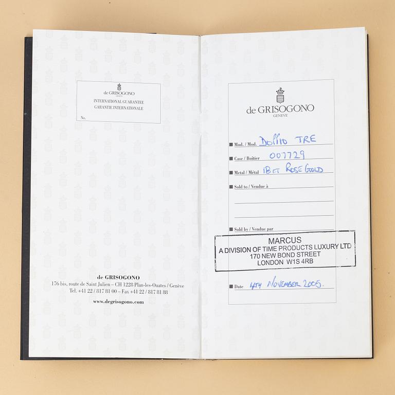 De Grisogono, Doppio Tre, "Reversible Case", ca 2005.