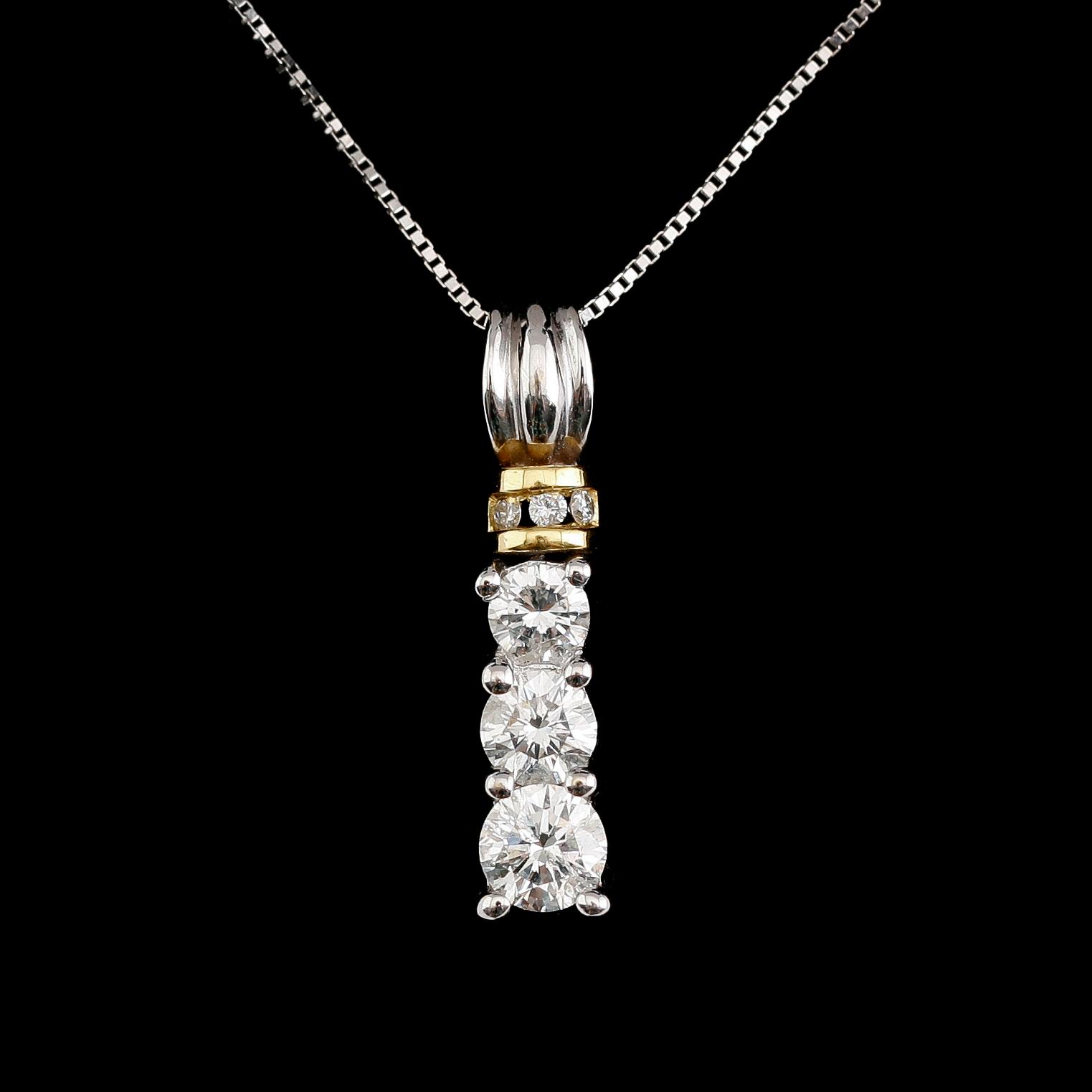 HÄNGE, 14 k guld, briljantslipade diamanter tot ca 0.75 ct.