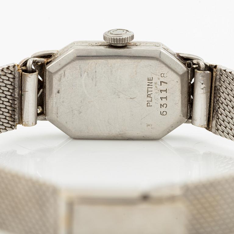 Wristwatch, Platinum/White gold, 14 mm.