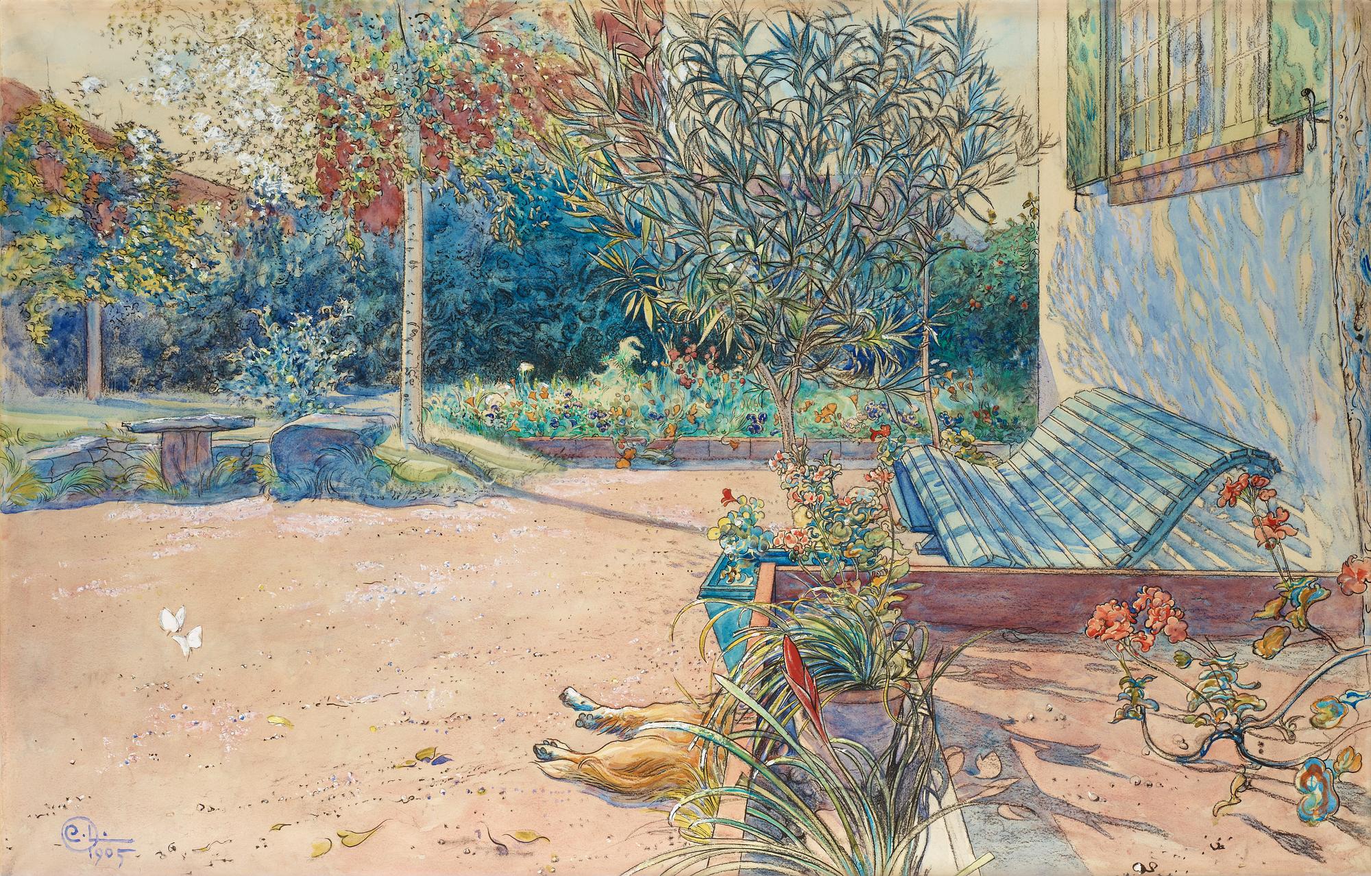Carl Larsson, "Min gårdsplan".