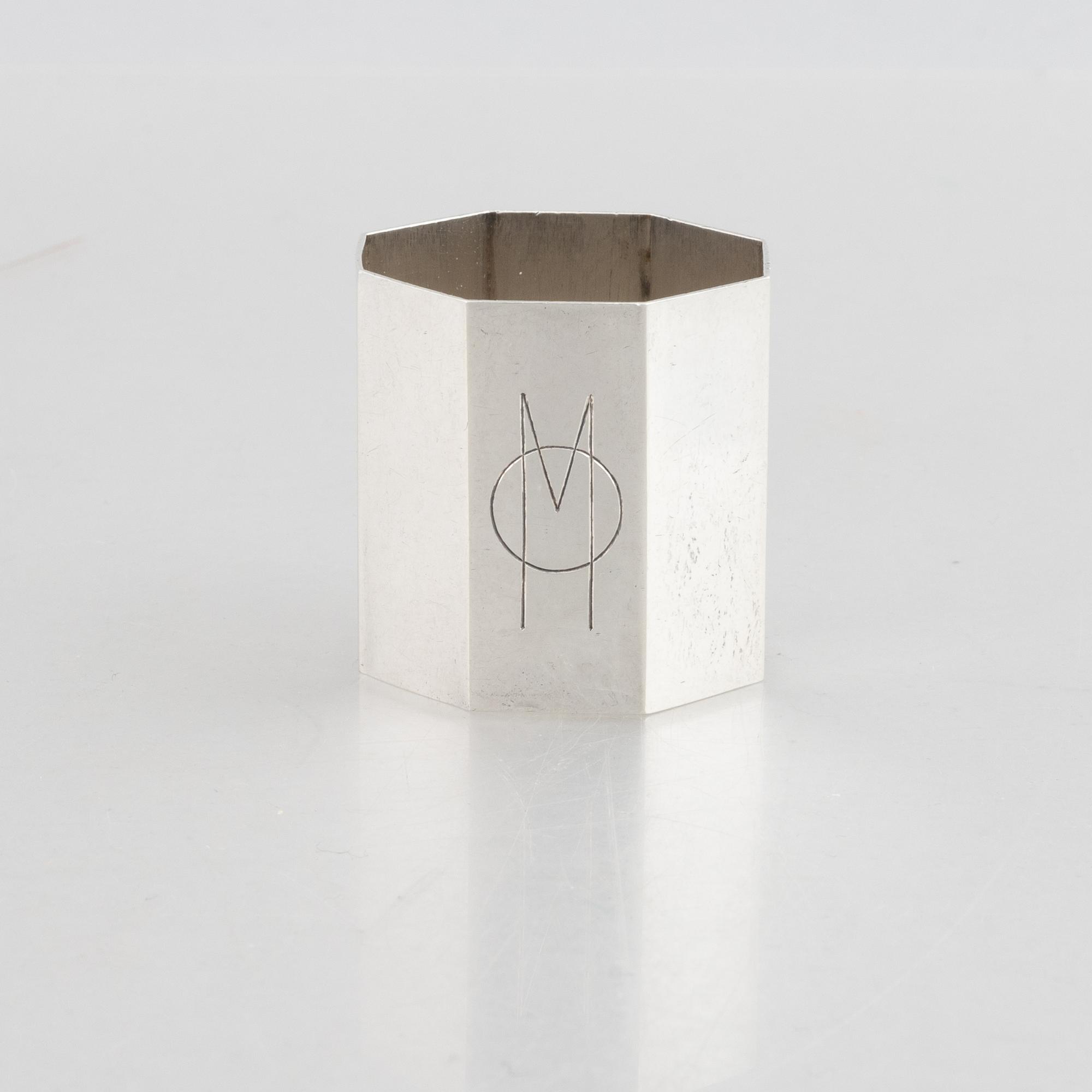 Wiwen Nilsson, napkin ring, sterling silver, Anders Nilsson, Lund 1946.