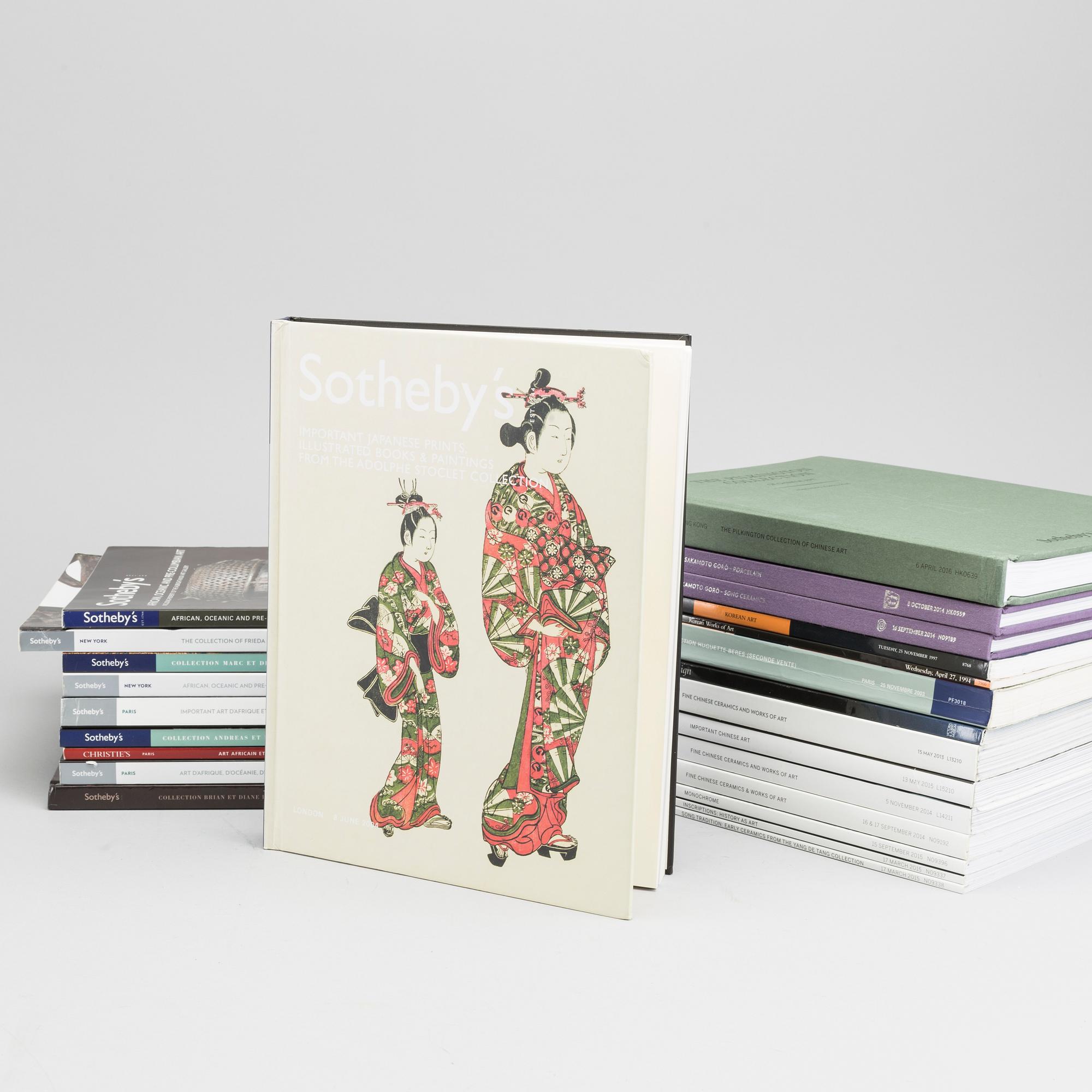 AUKTONSKATALOGER, 24 st, från Sotheby's och Christies.