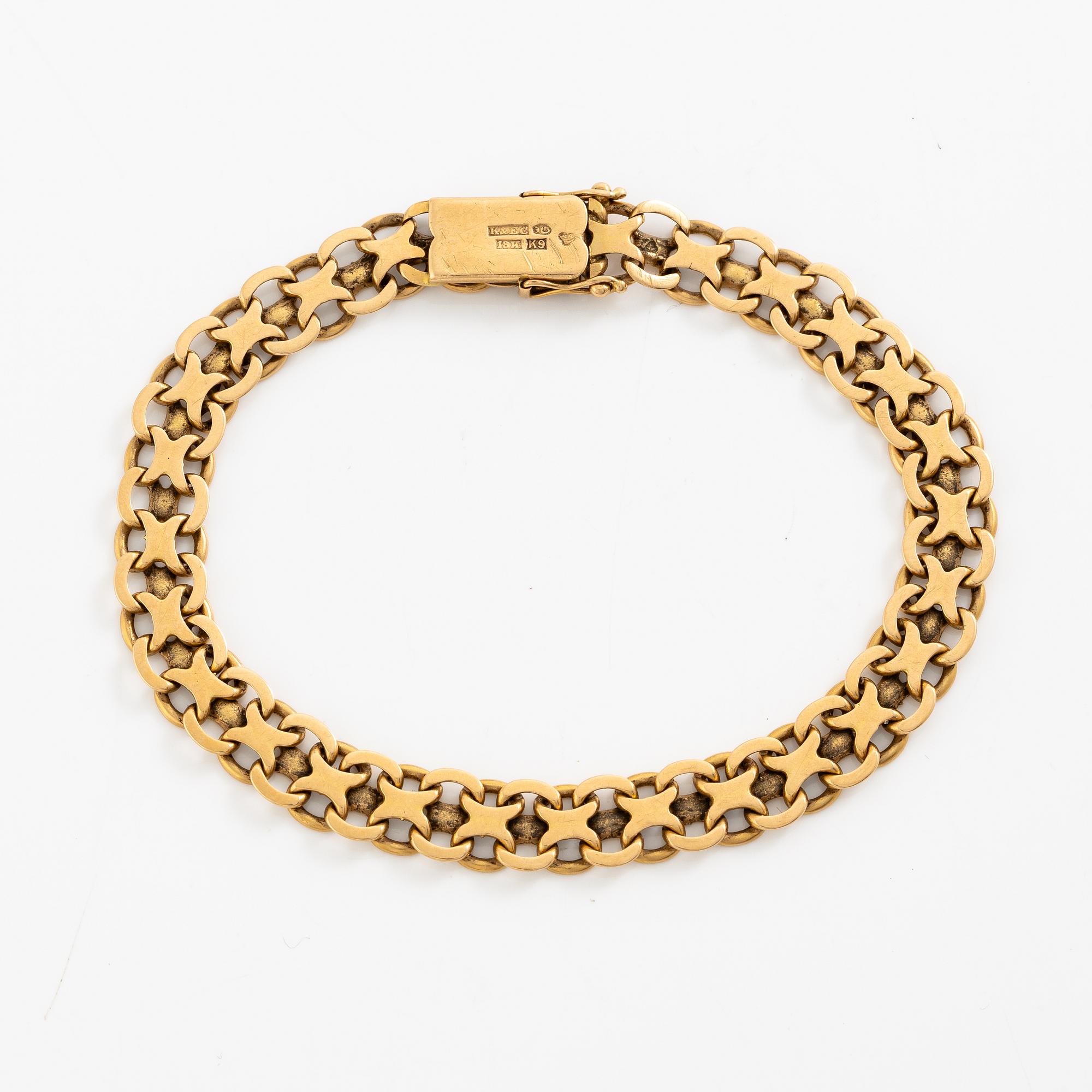 Bracelet. 18K gold, x-link.