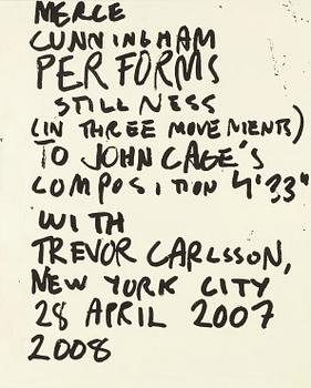 Thomas Elovsson, "Merce Cunningham Performs".
