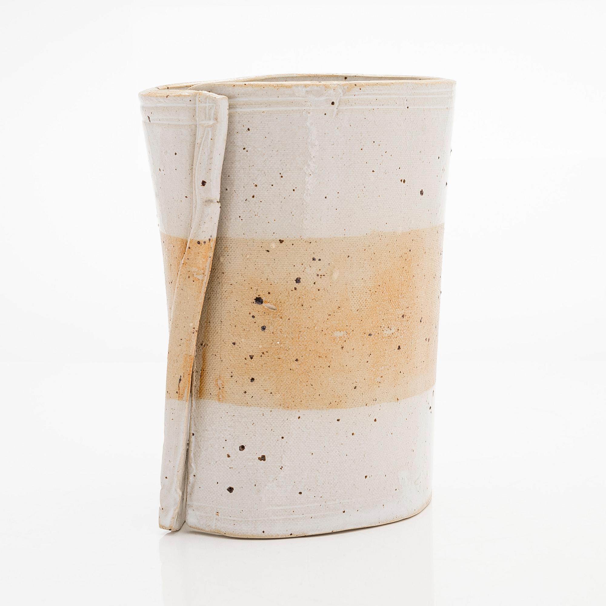 Kyllikki Salmenhaara, A white stoneware ' Winding' sculpture signed KS.
