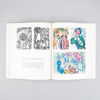 Three artbooks, Marc Chagall lithograph III-IV and Miro Lithograph II, published by André Sauret/Maeght.