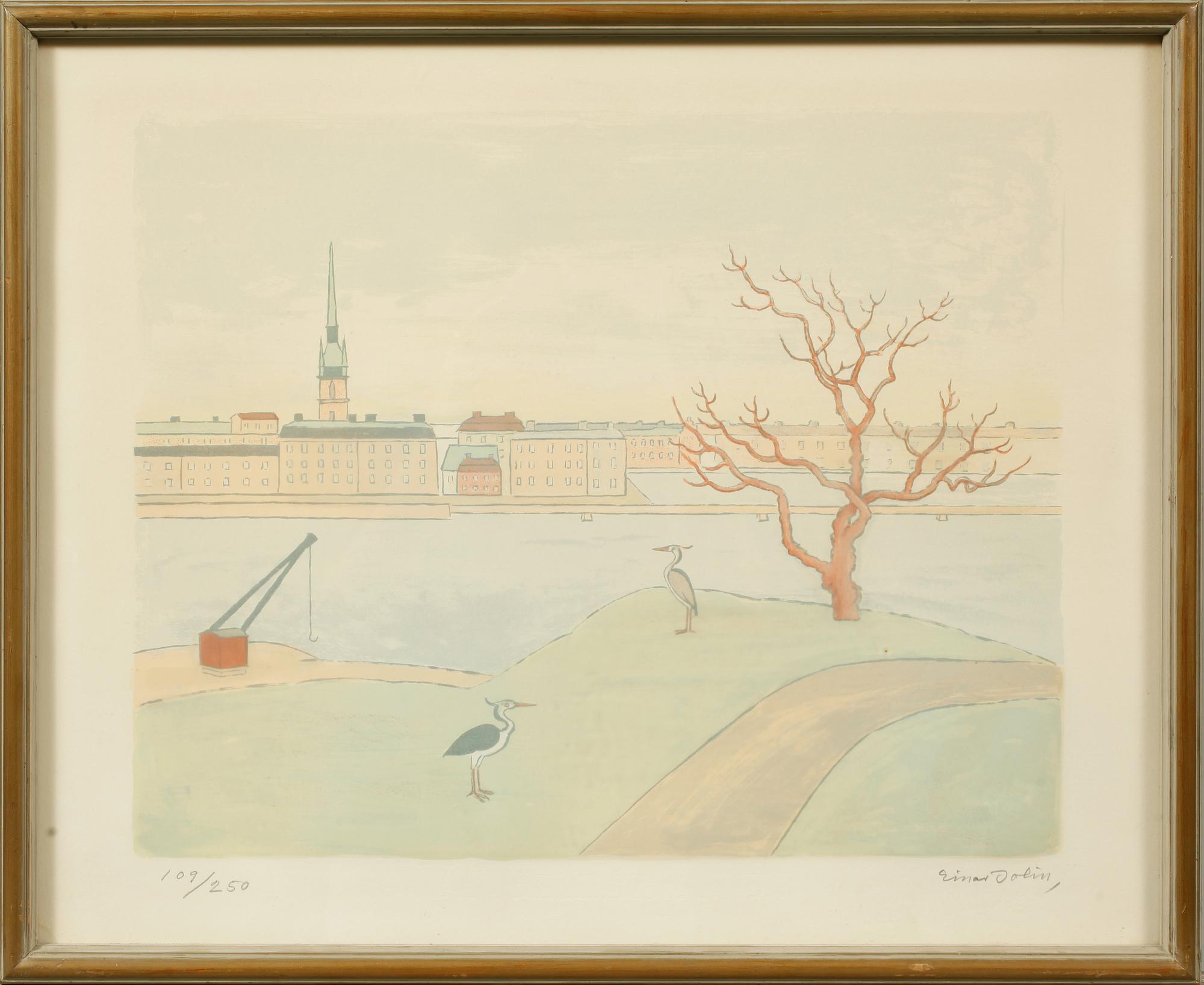 EINAR JOLIN, färglitografi, signerad och numrerad 109/250.