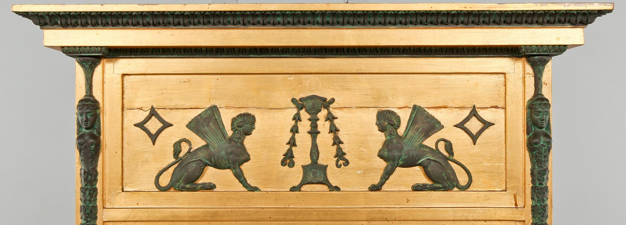 SPEGEL SAMT KONSOLBORD, sengustaviansk/sengustaviansk stil, 1800-tal.