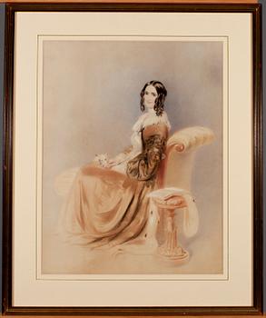 OKÄND KONSTNÄR, akvarell, monogramsignerad JC och daterad 1841.