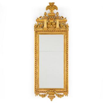 A Gustavian late 18th century mirror.