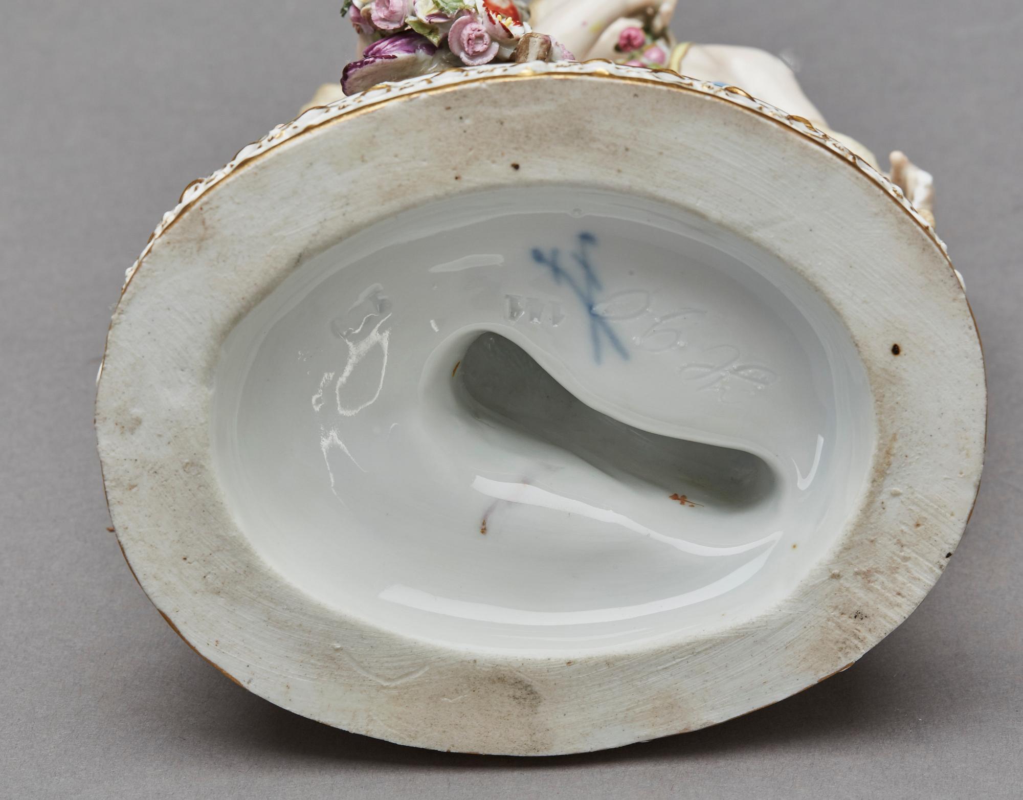 FIGURIN, Meissen, tidigt 1900-tal, porslin.