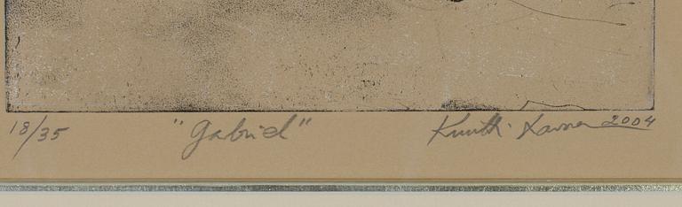 KUUTTI LAVONEN, etsning, sign. o dat. 2004, nr 18/35.