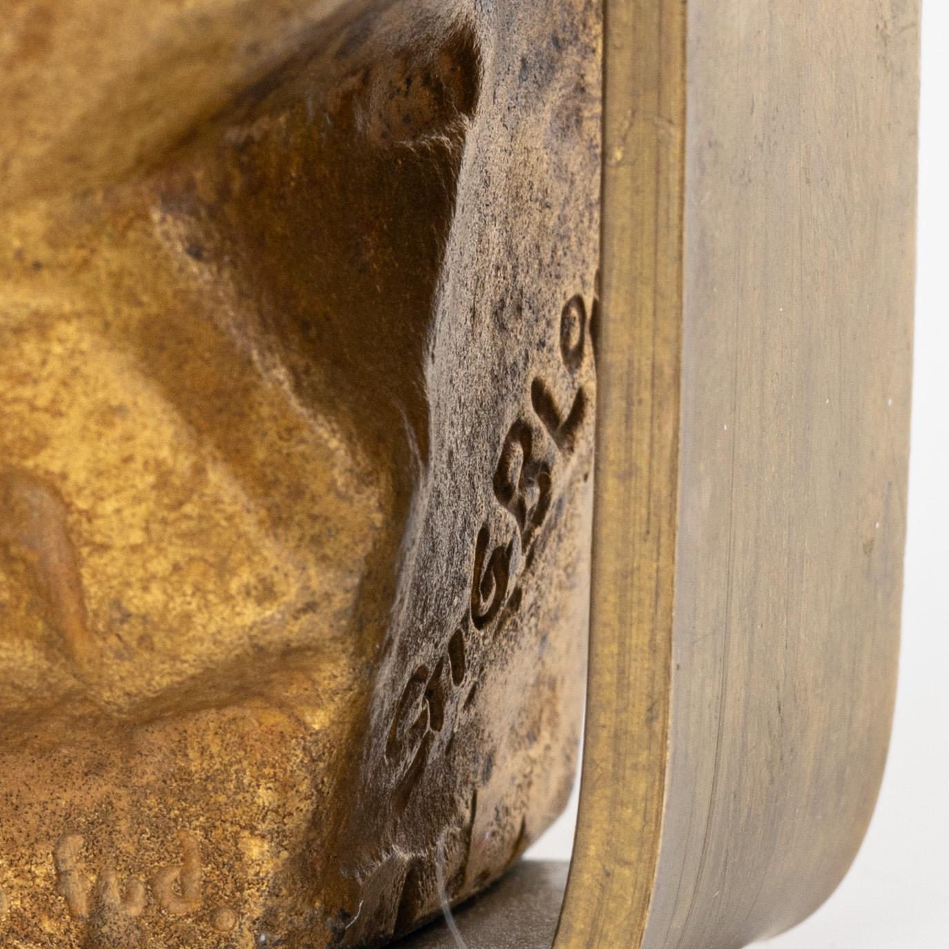 Stig Blomberg, wall sculpture in gilded bronze.