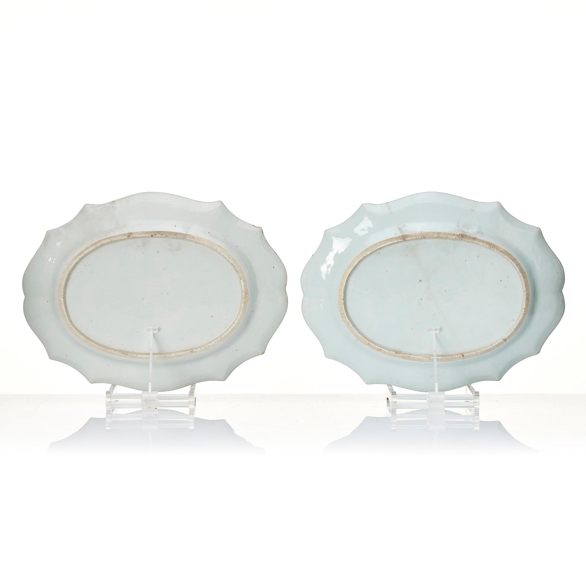 A set of five famille rose serving dishes, Qing dynasty, Qianlong (1736-95).