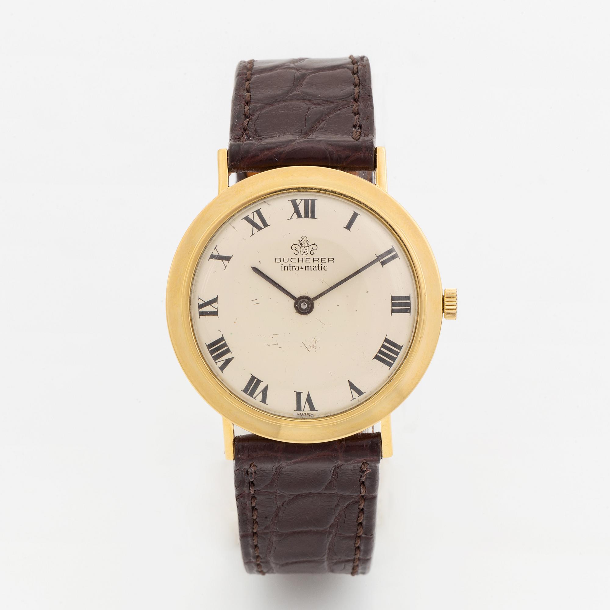 Bucherer, Intra-Matic, wristwatch, 34 mm.