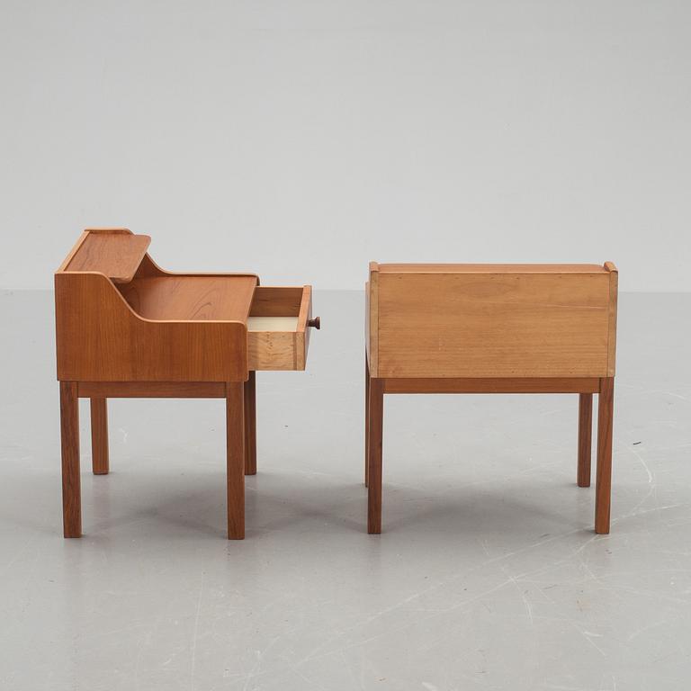 SÄNGBORD, ett par, teak, 1950/60-tal.