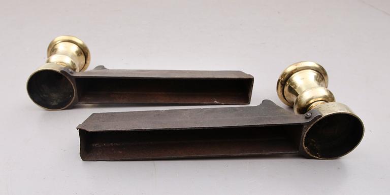 ELDHUNDAR, 1 par, gjutjärn och mässing, 1800-/1900-tal.