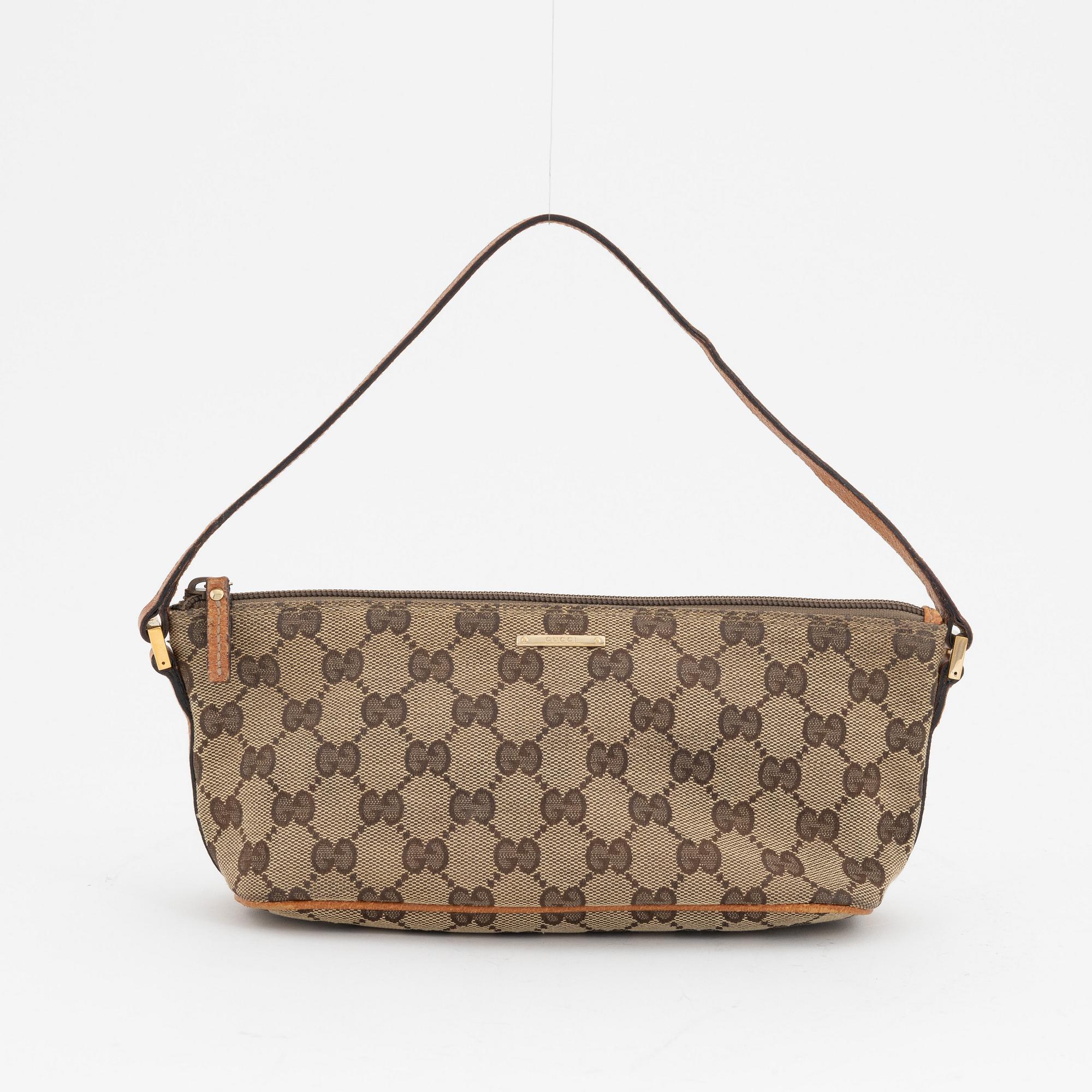 Gucci, a monogram canvas bag.