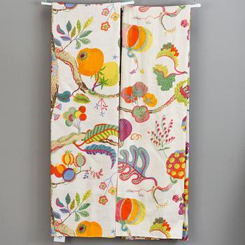 JOSEF FRANK, gardiner, ett par, linne, "Vegetable Tree", Svenskt Tenn.