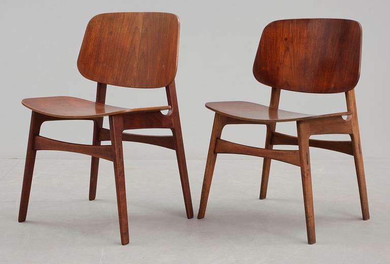 STOLAR, ett par, modell 155, Børge Mogensen, Søborg møbelfabrik.