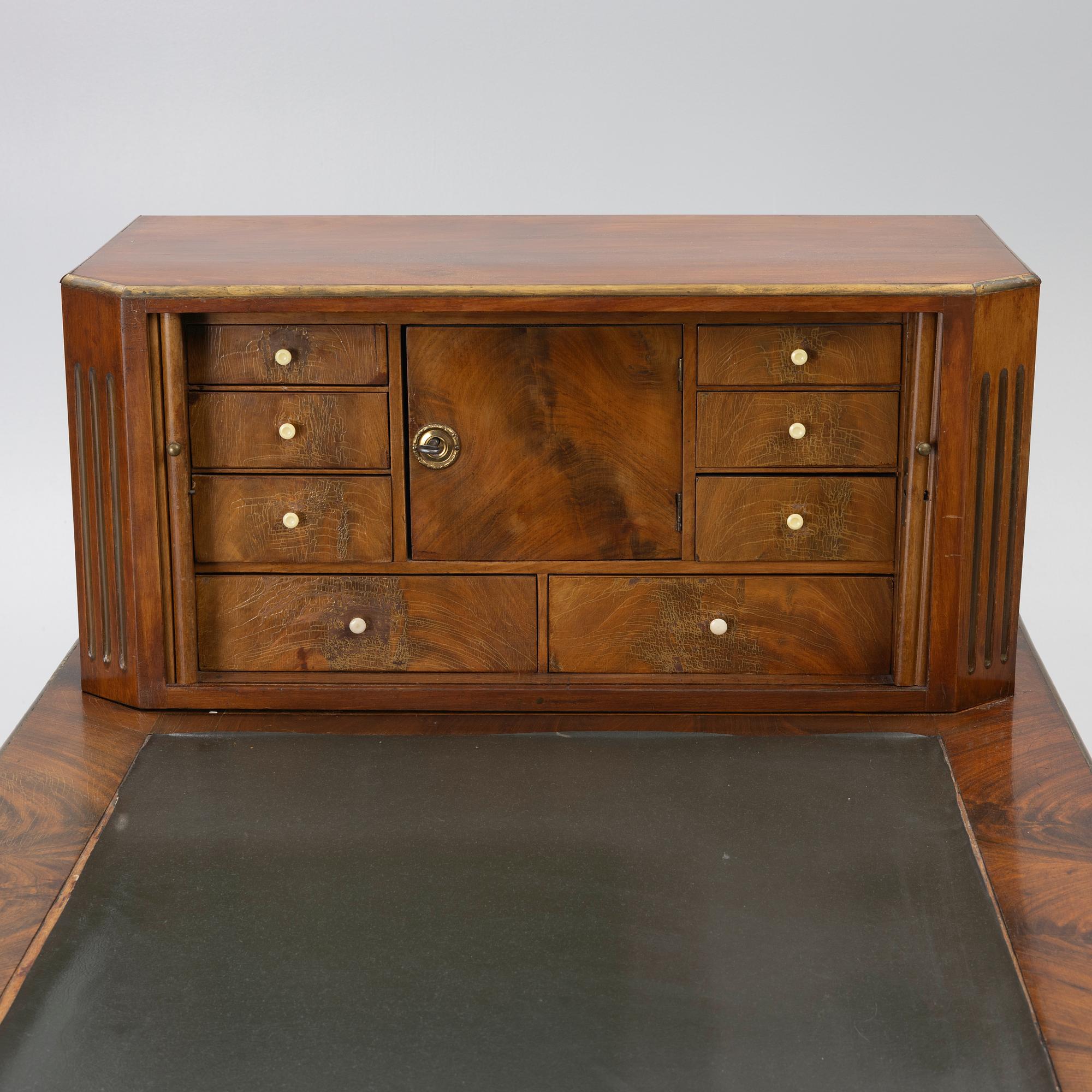 Desk with a superstructure, late Gustavian, circa 1800.