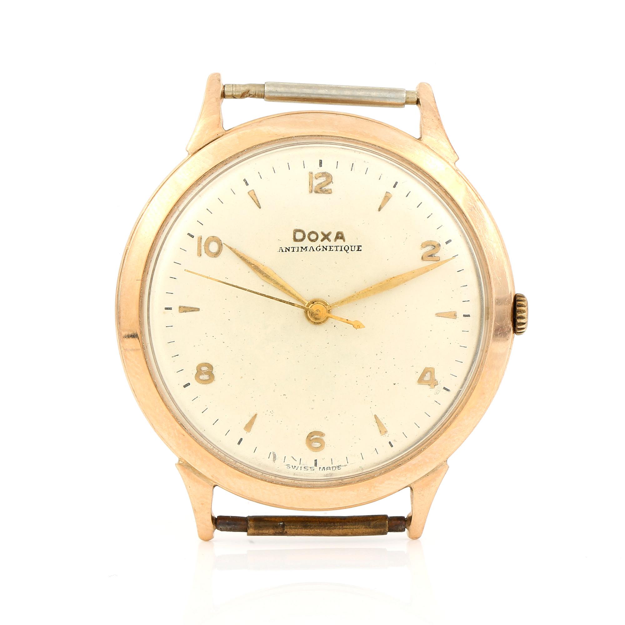 HERRARMBANDSUR, guld, Doxa, Antimagnetique, sannolikt runt 1900-talets mitt. Tot ca 28 gram.