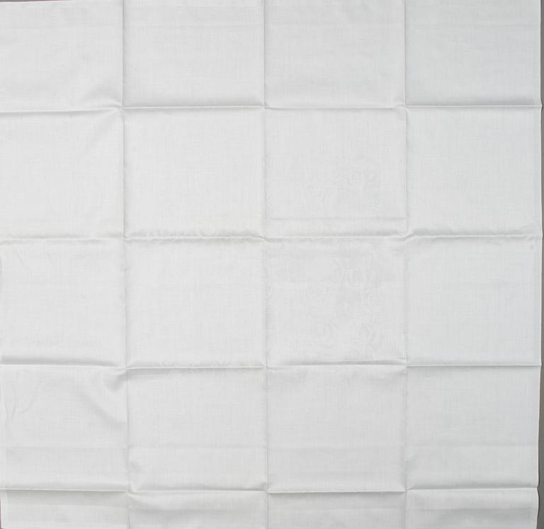BORDDUKAR, 2 st, "Hundra rosor" Dora Jung, Tampella. I produktion 1961-1983.