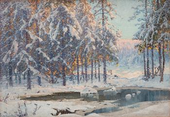 Anshelm Schultzberg, Winter landscape.