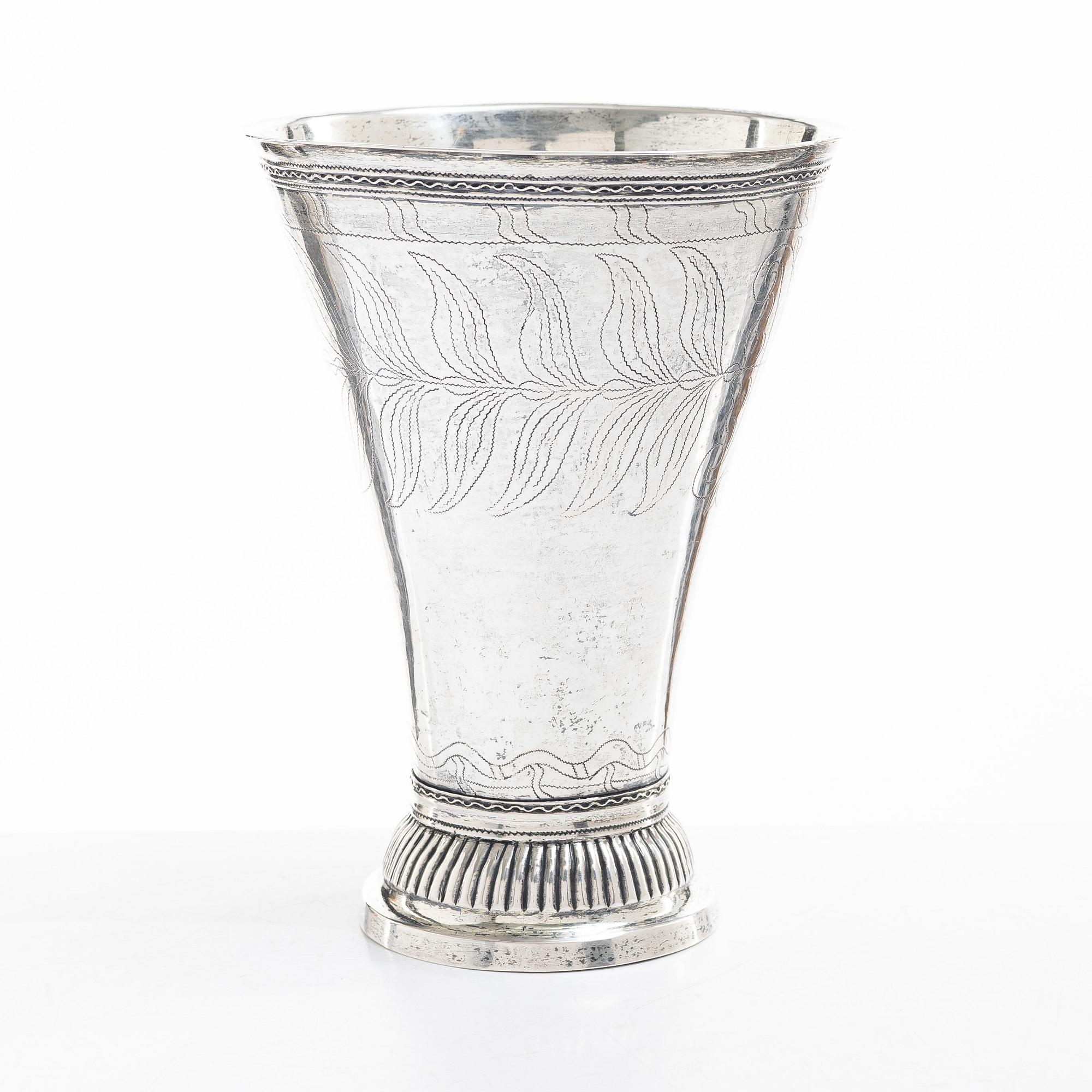 Anders Hjulström, bägare, silver, Köping 1798.