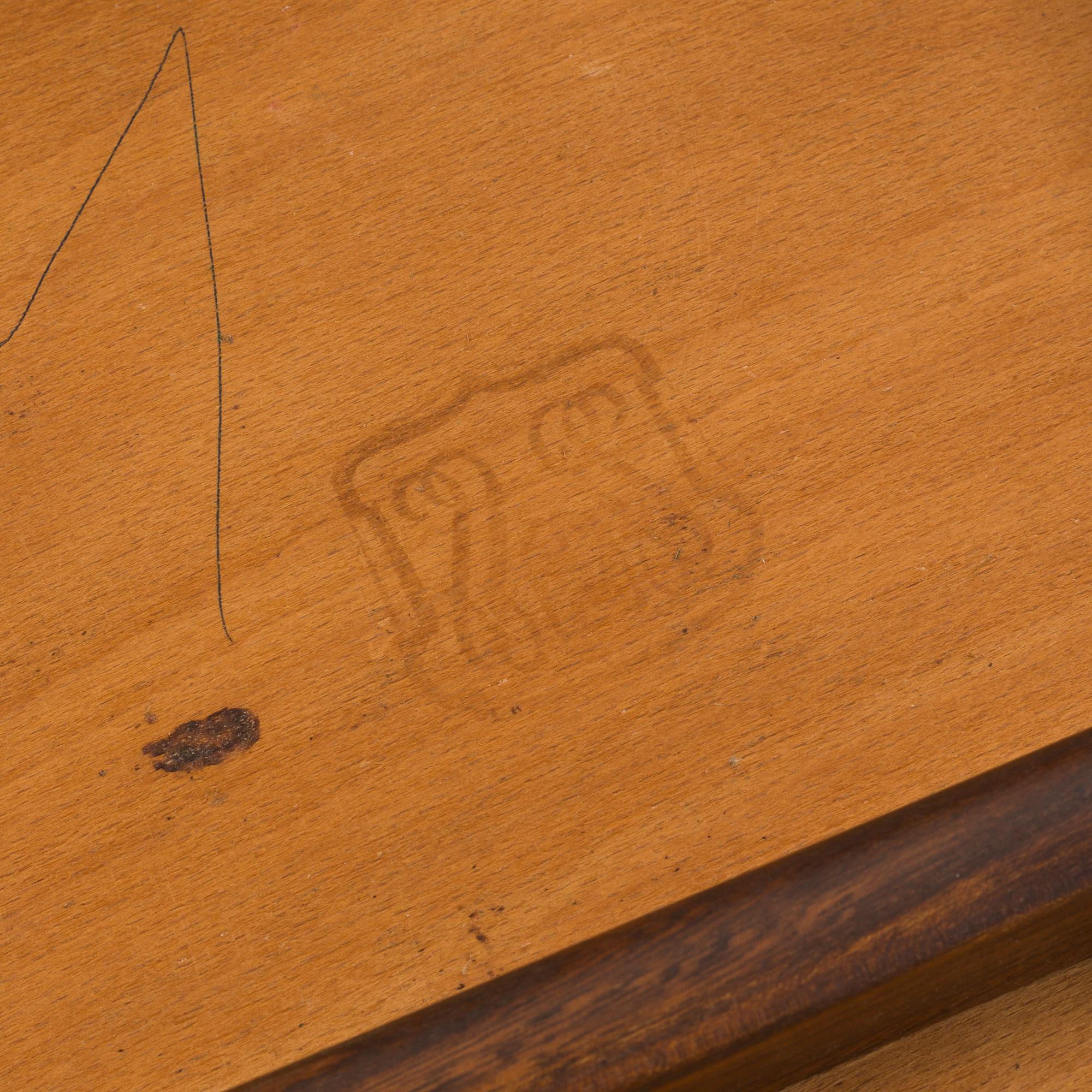 A 7 PIECES DINNER TABLE SET. TABLE  "Amagerbo Michael Olsen ".