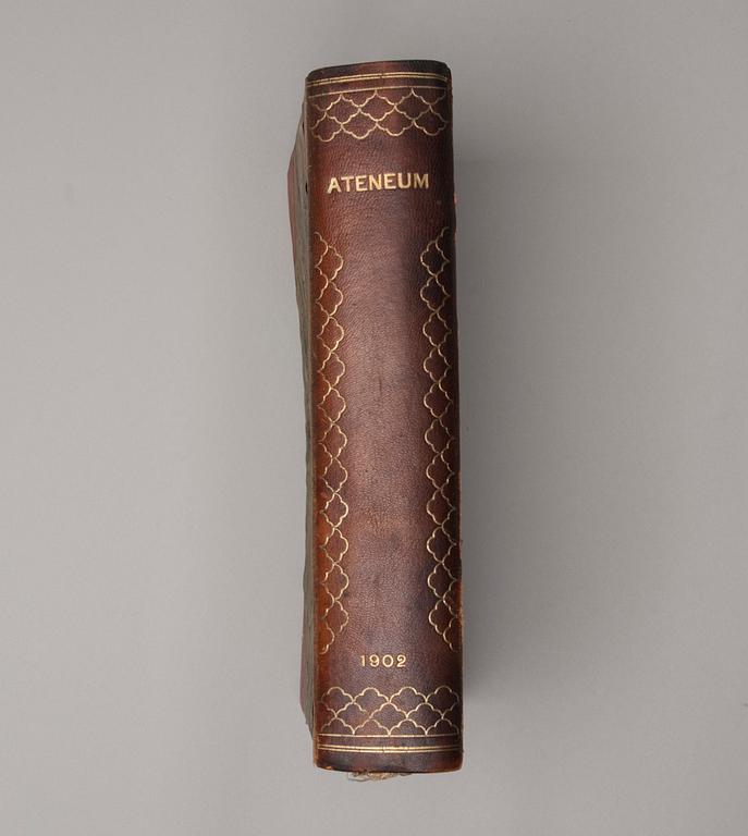 BOK, ATENEUM TIDSKRIFT FÖR KONST, utgiven av Wentzel Hagelstam, femte årgången 1902.