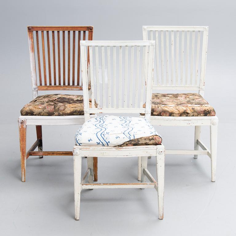 THREE SIGNED GUSTAVIAN CHAIRS BY EPHRAIM STÅHL.